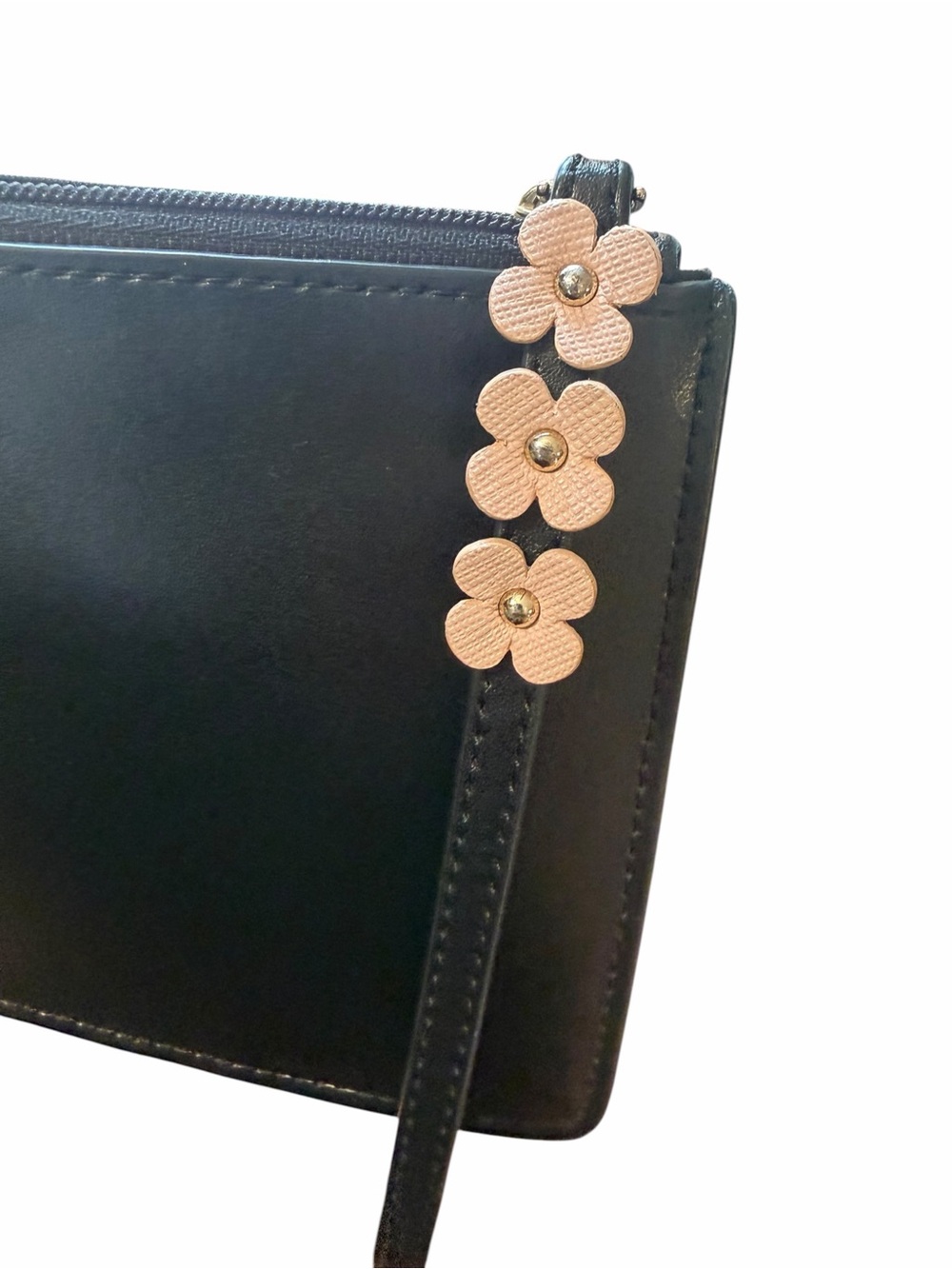 Kate Spade Felicity Floral Applique Leather Eli Wristlet, Black $89 Retail - Picture 3 of 5